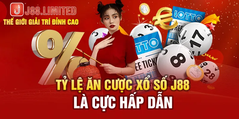 Tỷ lệ ăn cược xổ số lô đề J88 là cực hấp dẫn